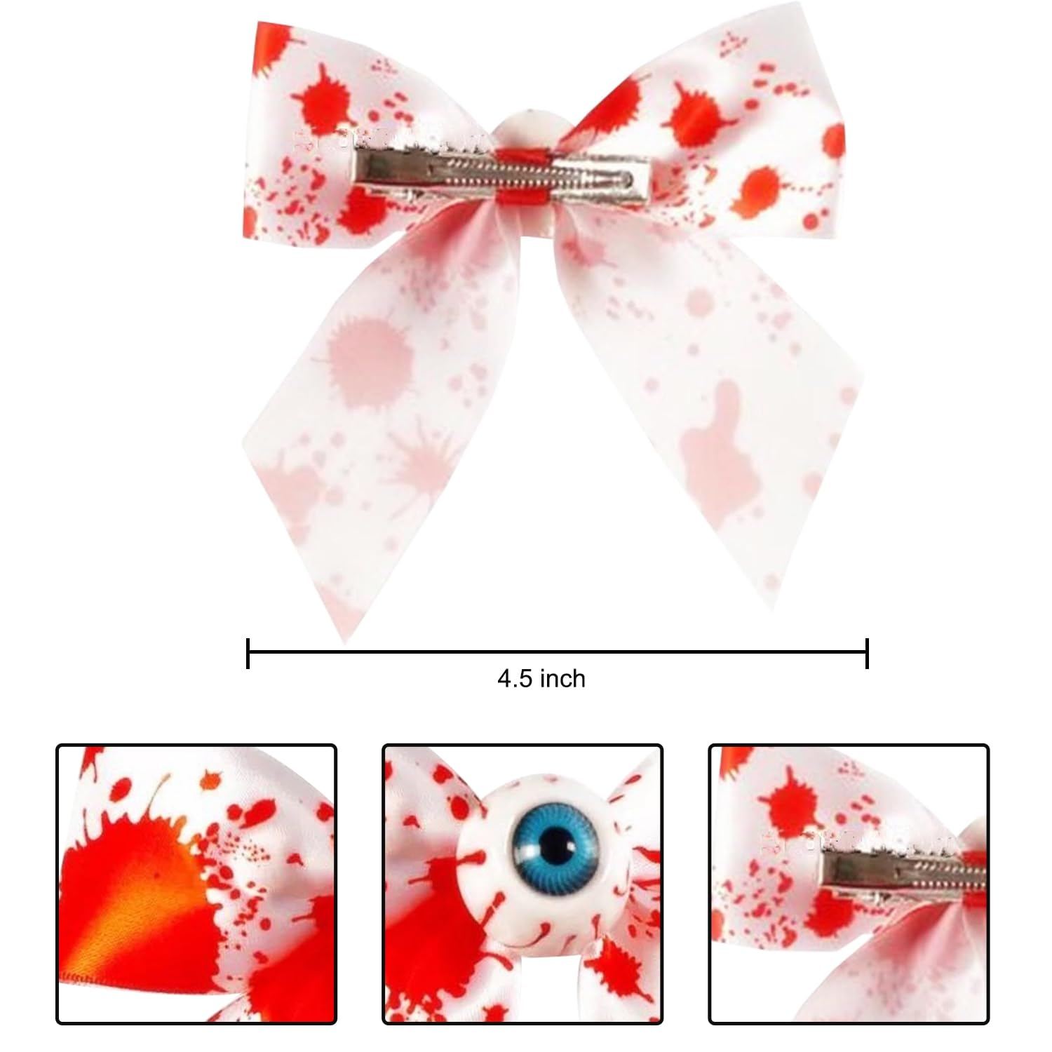 HIXNUG Halloween Bloodstain Hair Beak Barrettes Horror Hair Clip Halloween Child Headgear for Women Girls - Image 2