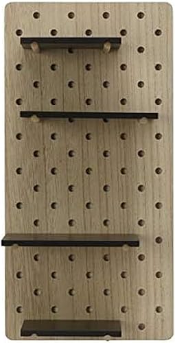 Melannco Tablero de clavijas MDF para estantes, 20x10 pulgadas, negro