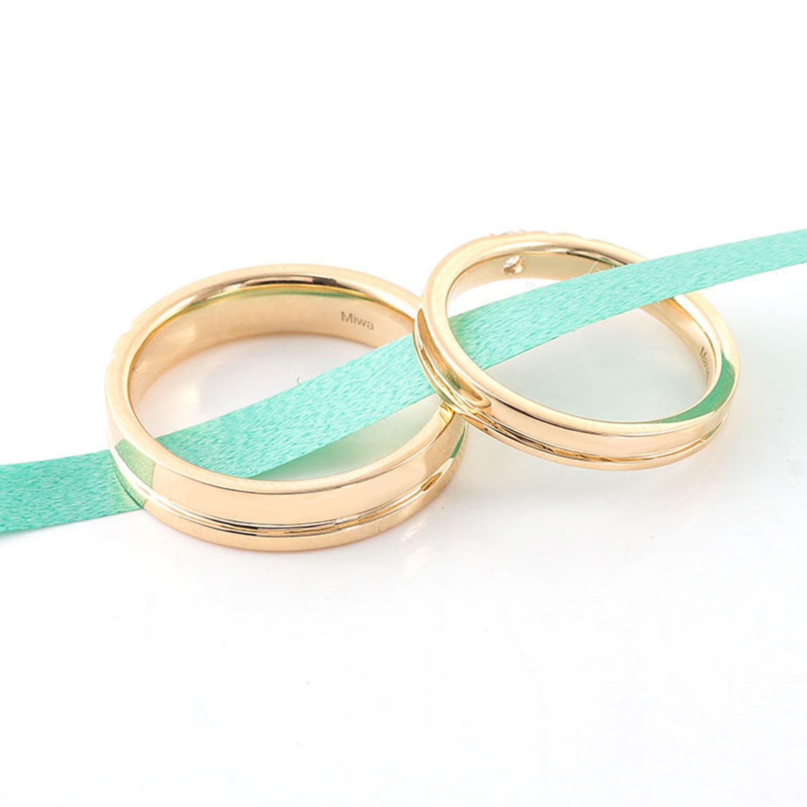 Boho Ringe, Damenringe Poliert mit Kreuzrillen und Moissanit Mutter Tochter Geschenk