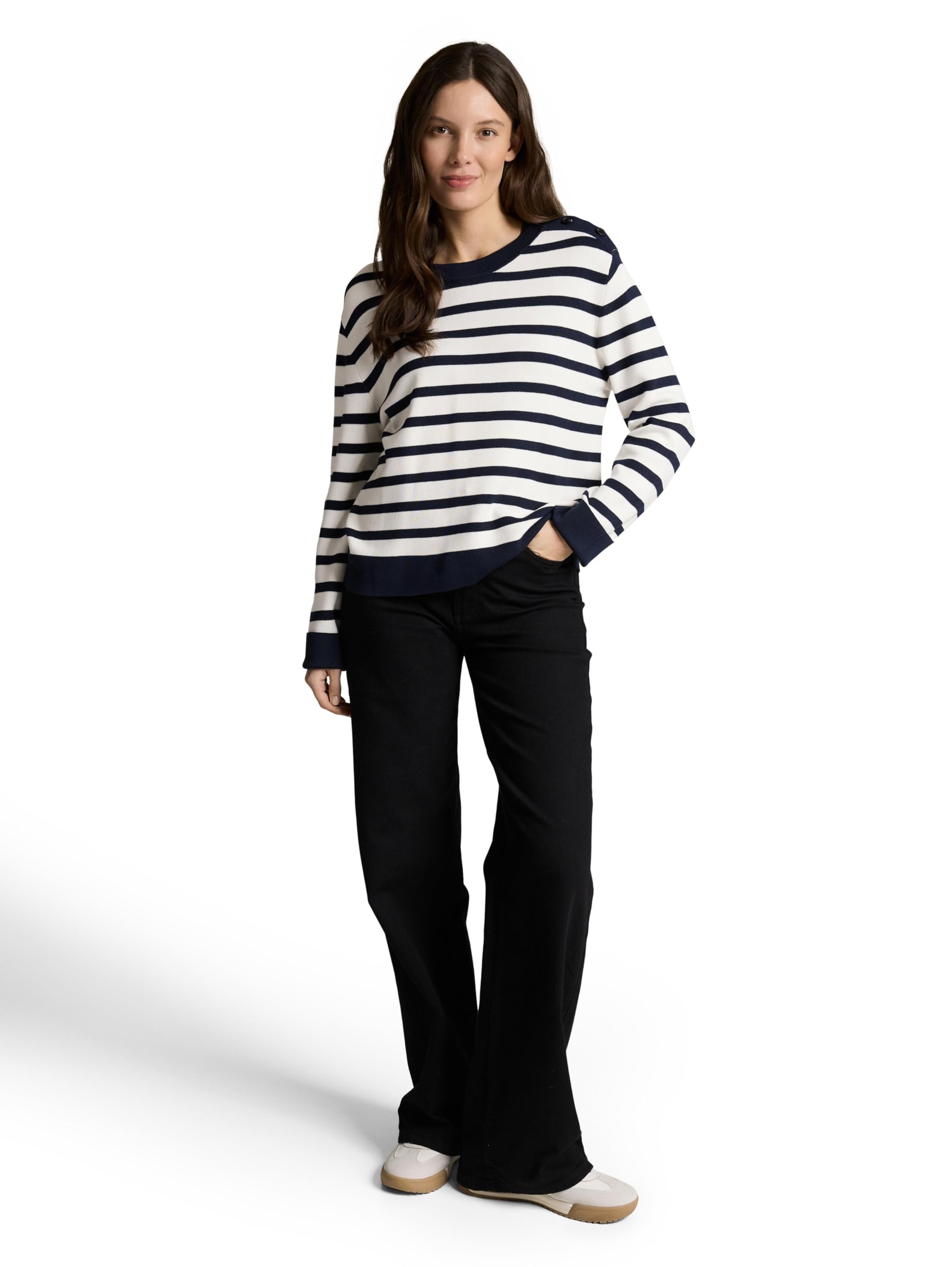 TOM TAILOR Damen Cardigan mit Knopfleiste
