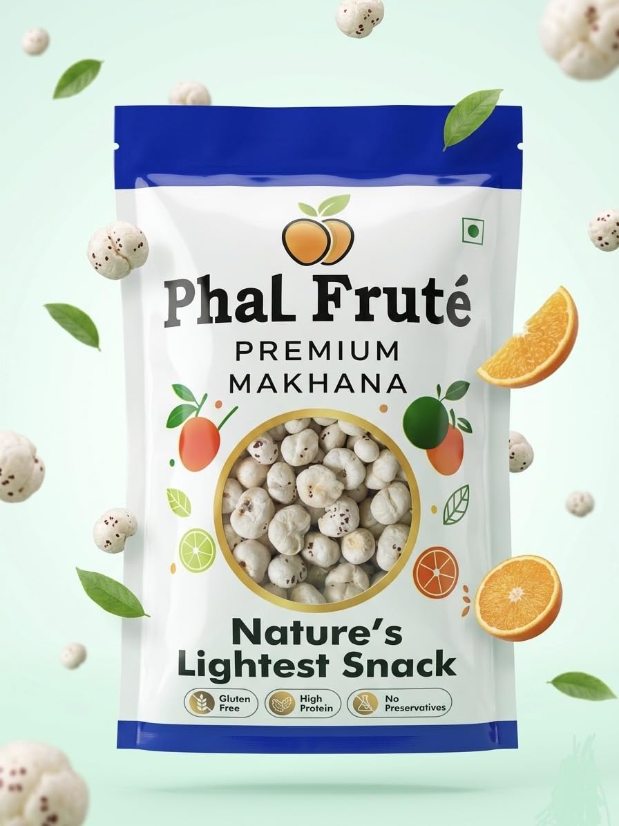 Phal Frute Makhana 200g | Jumbo Hand-Picked Phool Makhana | 100% Natural & Gluten-Free Fox Nuts | High Protein, Low-Calorie Healthy Snack | Premium Lotus Seeds from Bihar-image-33