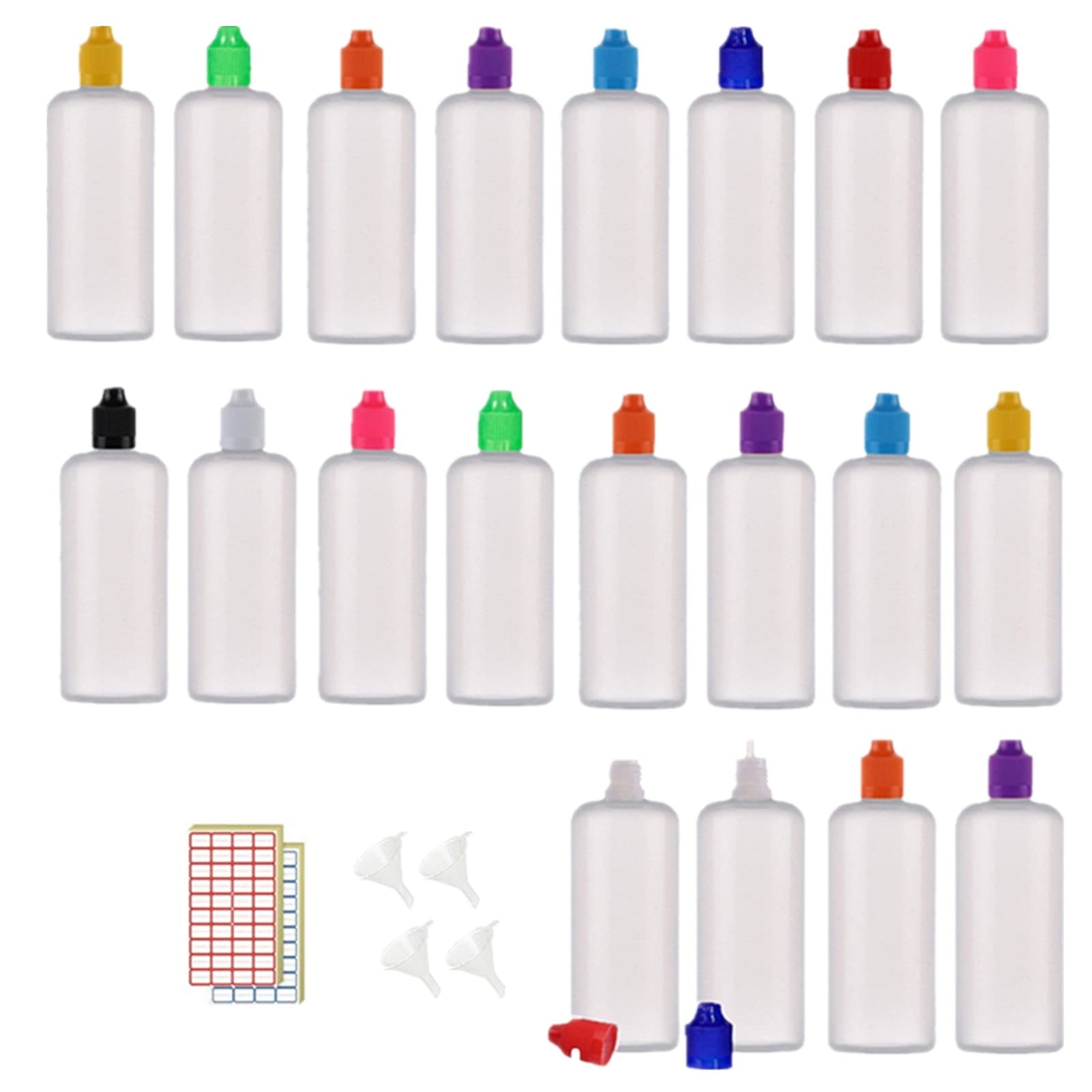 4 Flaconi Con Contagocce Da 100ml - Bottiglie Di Plastica Vuote Per Liquidi | Per Oli, Salse, Lozioni