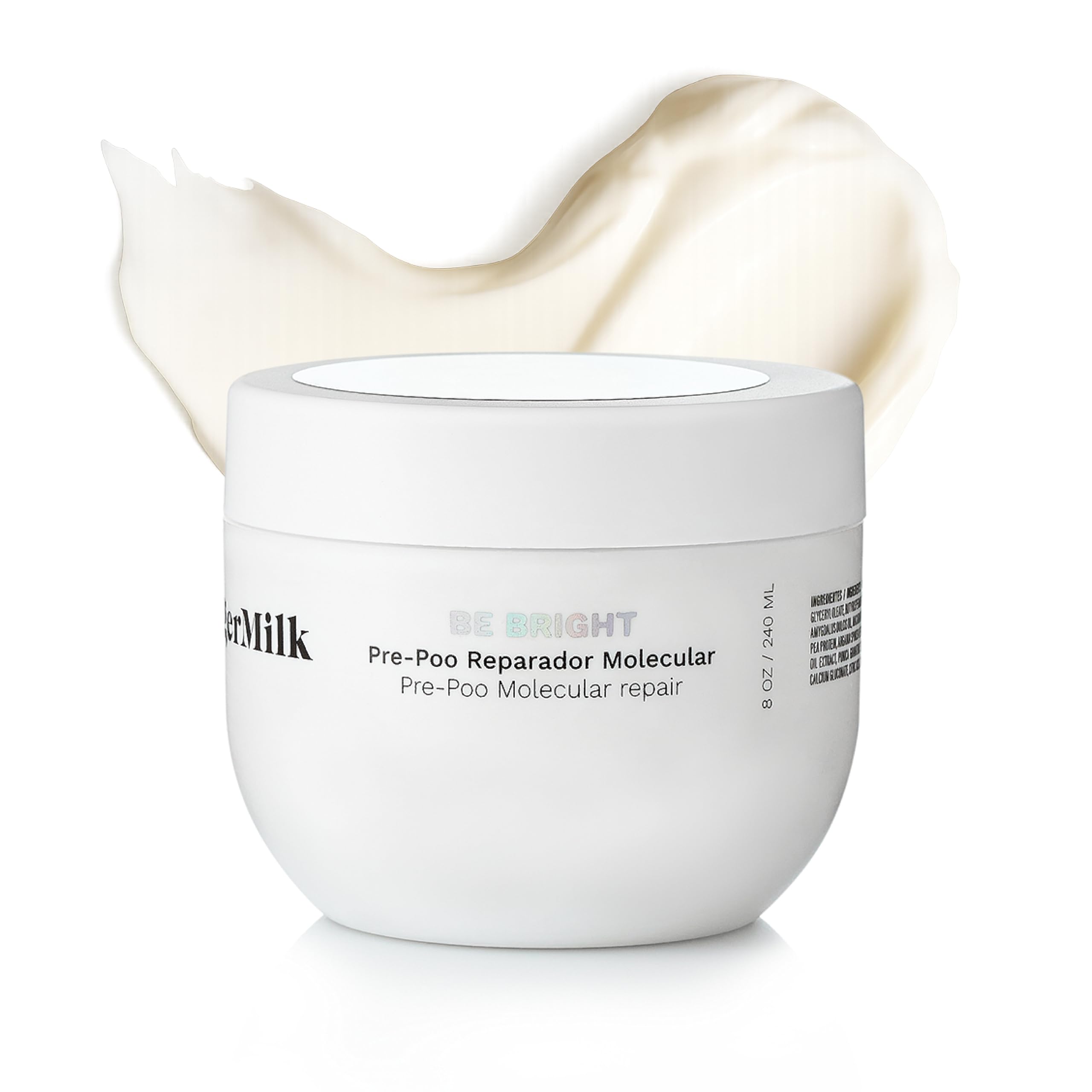 Ginger Milk Pre-Shampoo Treatment for Dry, Damaged, & Color-Treated Hair | Reduces Breakage & Frizz | Pre poo Detangler & conditioner Strengthens All Hair Types & Textures | 8 OZ / 240 ML