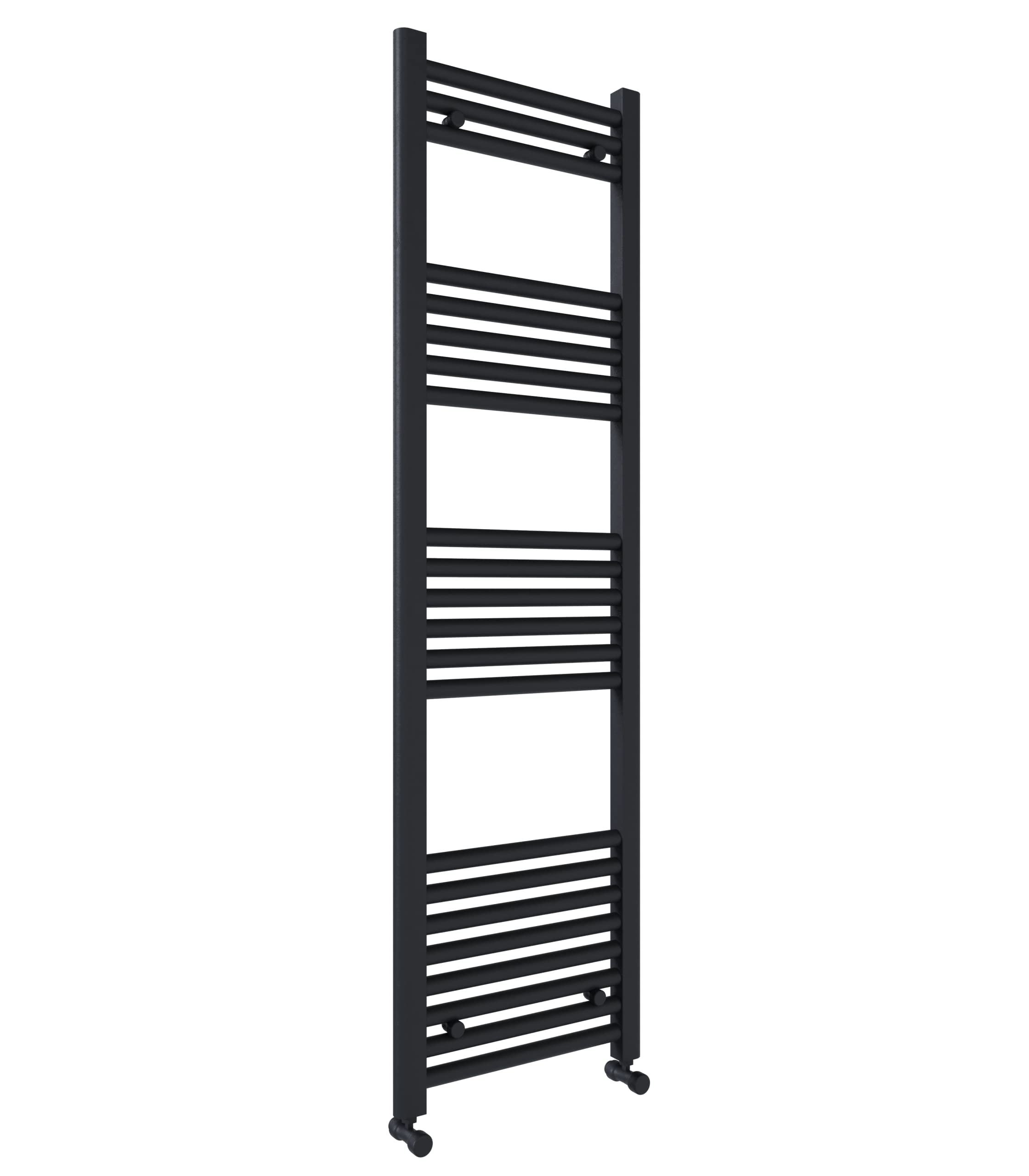 400x1400mm Towel Warmer Flat, Wall Mounted Matte Anthracite Plated Steel Bathroom Towel Rail Radiator, Suitable for Central Heating, Electric and Dual Fuel