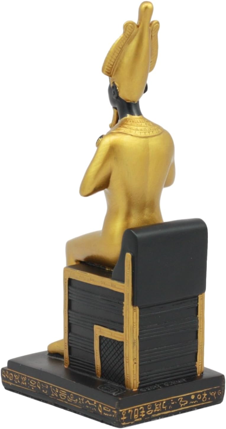 Ebros Classical Egyptian Gods and Goddesses Seated On Throne Statue Gods of Egypt Ruler of Mankind Decorative Figurine (Osiris God of The Afterlife)