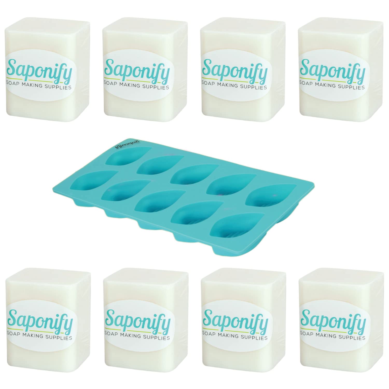 8LB Coconut Milk Melt and Pour Soap Base | Make Your Own Gentle Detergent-Free Glycerine Soaps with Professional Grade Base by Saponify