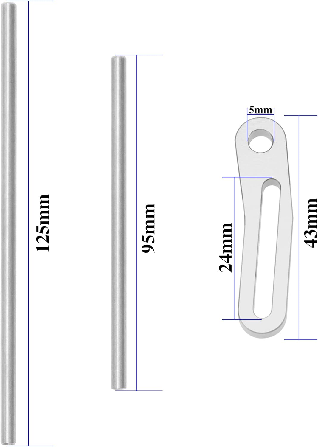 ShareGoo Aluminum Front Rear Bumper Adjustable Crawler Bumpers Compatible with 1/10 Axial SCX10 Traxxas TRX4 Gspeed Power Wagon Body Chassis RC Crawler (Silver)