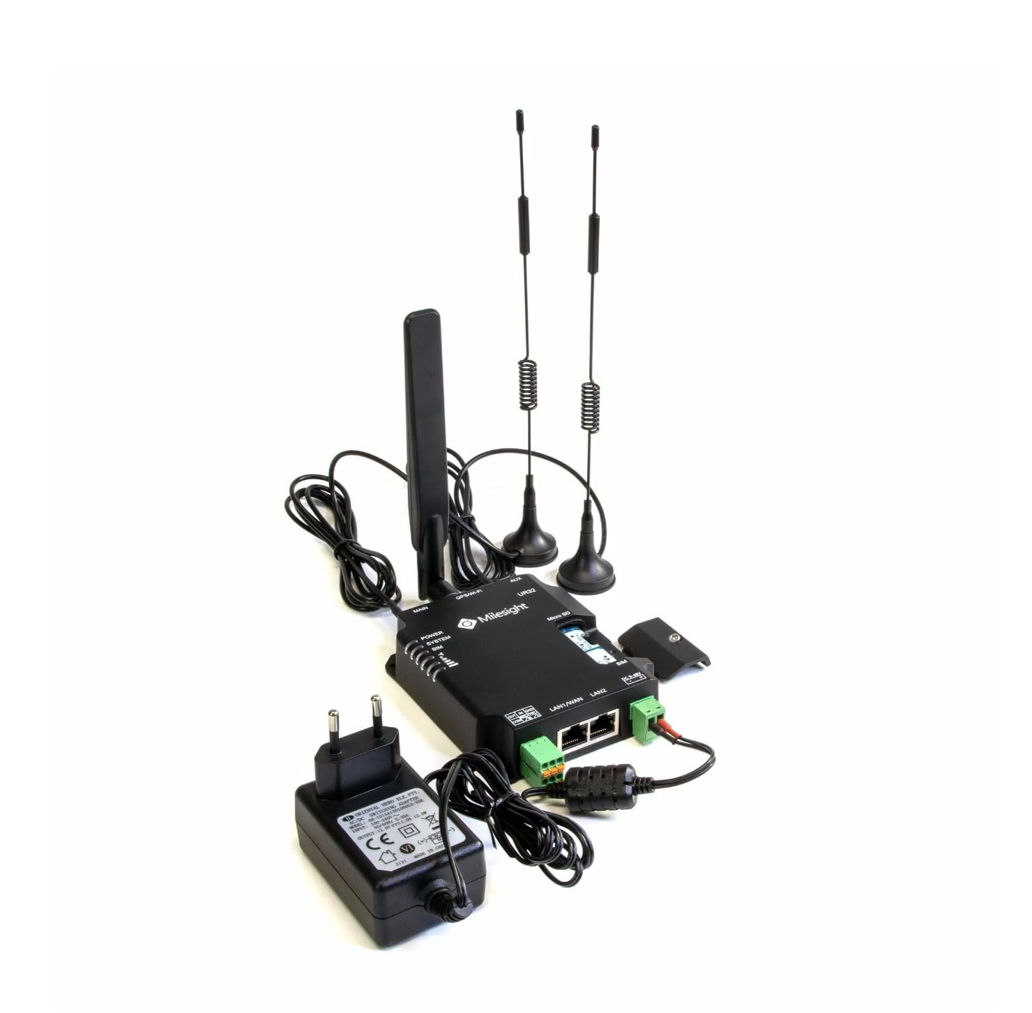 Routeur industriel 4G LTE Cat 4 avec WiFi 4, double SIM, 2x Ethernet, RS232, VPN, -40°/+70°C, gestion à distance