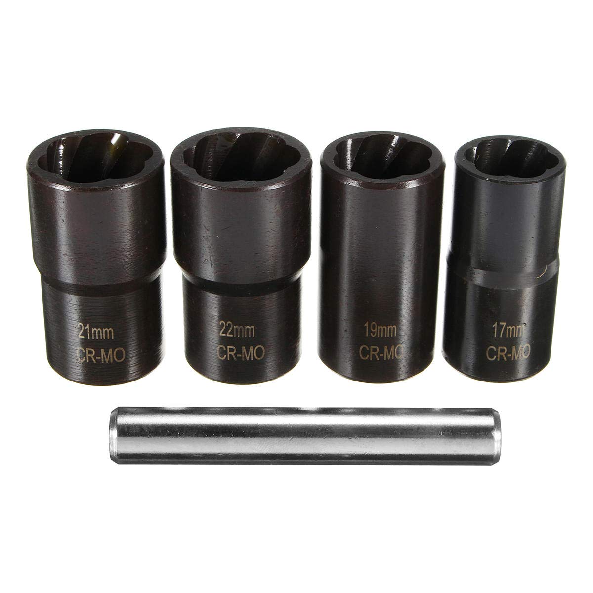 JIEIIFAFH 5pcs Locking Wheel Nut Remover Bolt Nut Stud Extractor Impact Twist Socket Set