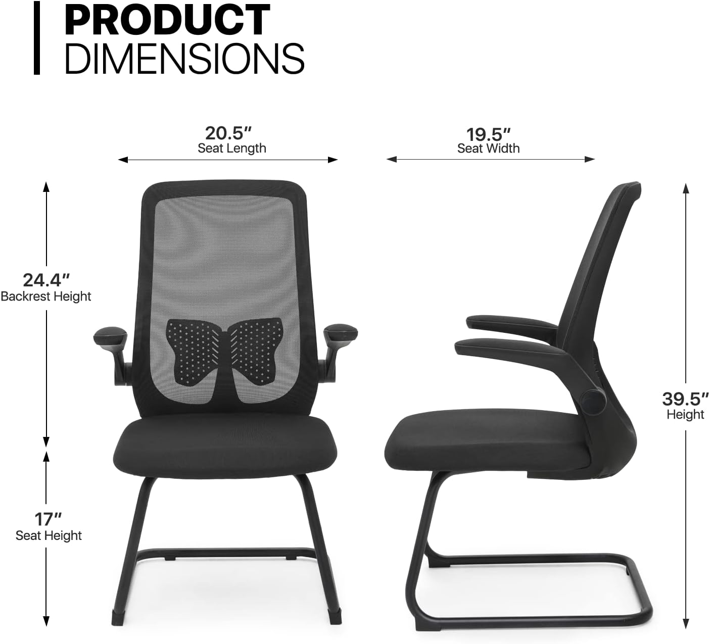 Buy MoNiBloom Office Guest Chair Without Wheels, Executive Reception