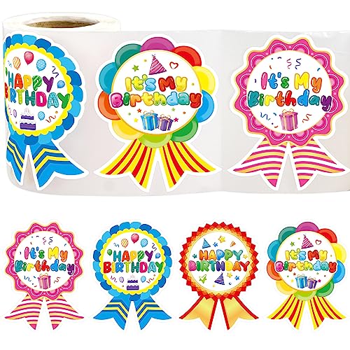 Fancy Land Happy Birthday Stickers for Kids Classroom Birthday Gifts 200