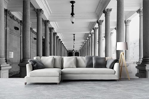 Miniatura 4 de VistaPalette Mural de pared moderno con diseño de palacio de la ciudad para despegar y pegar, autoadhesivo, removible, papel pintado de papel de