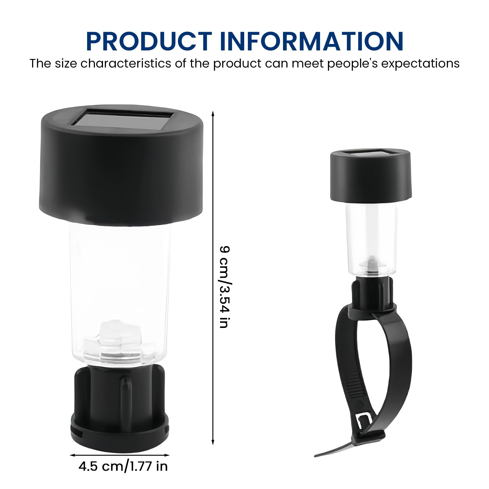 BORDEAG 10 luces para piscina, luces solares para vallas, luces LED para piscina, iluminación de estanque, luces solares para piscina, impermeables, para decoración de jardín