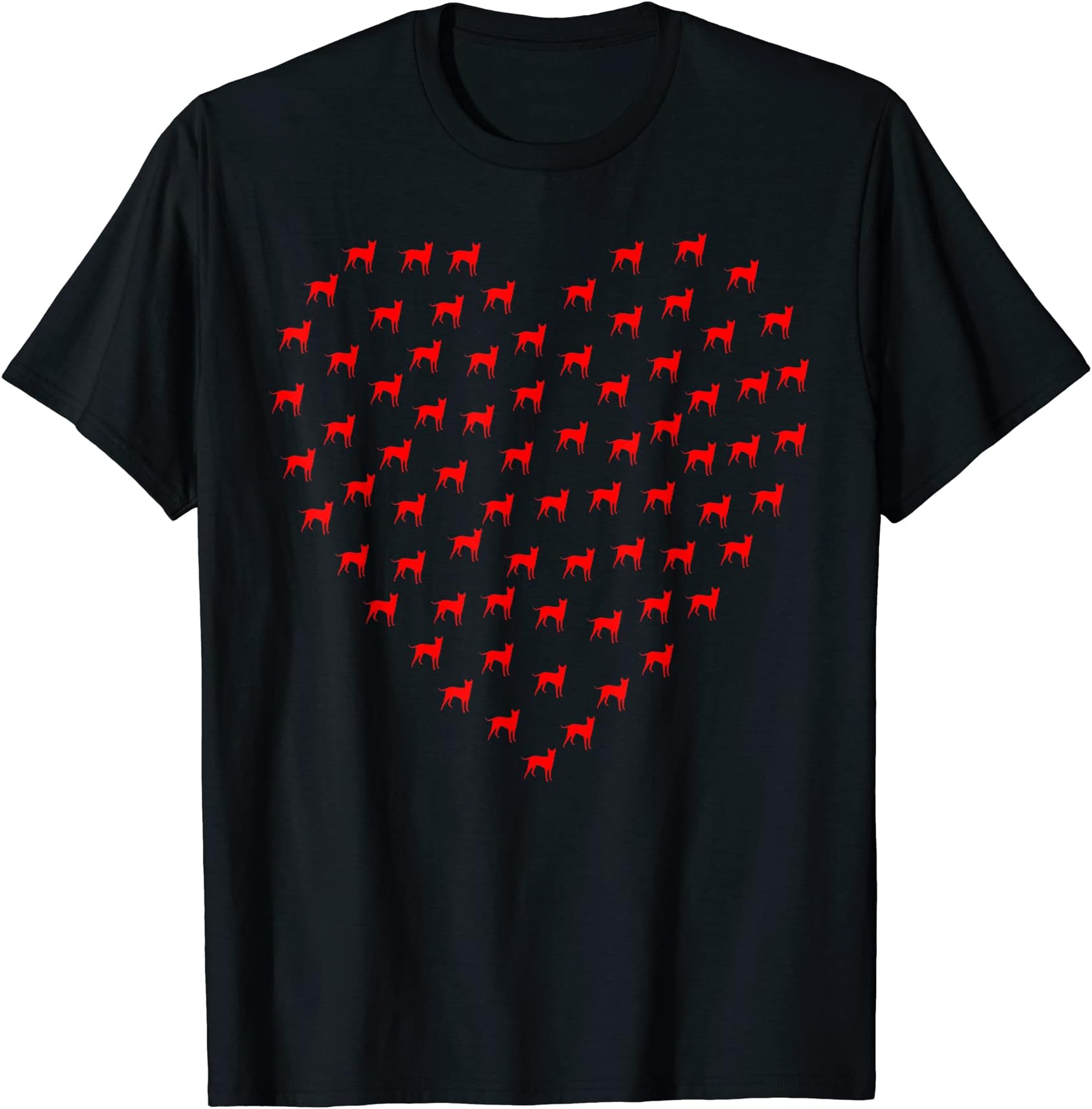 Blue Paul Terrier Owner Co.Red Blue Paul Terrier Valentines Day Dog Heart T-Shirt