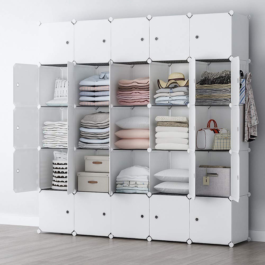 YOZO Cube Storage Organzier Portable Closet Wardrobe Bedroom Dresser (71x14x71 inches) Portable Clos
