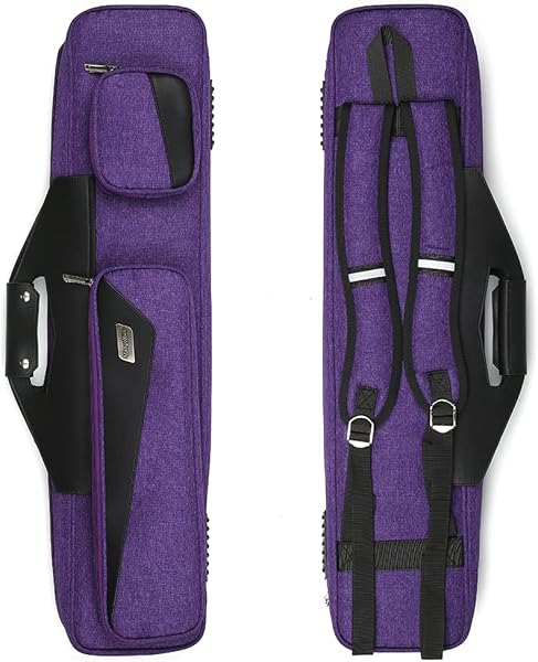 MangoRun - Custodia per stecca da biliardo 4 x 4 con cinghie per zaino, custodia per 4 stecche da biliardo - 1