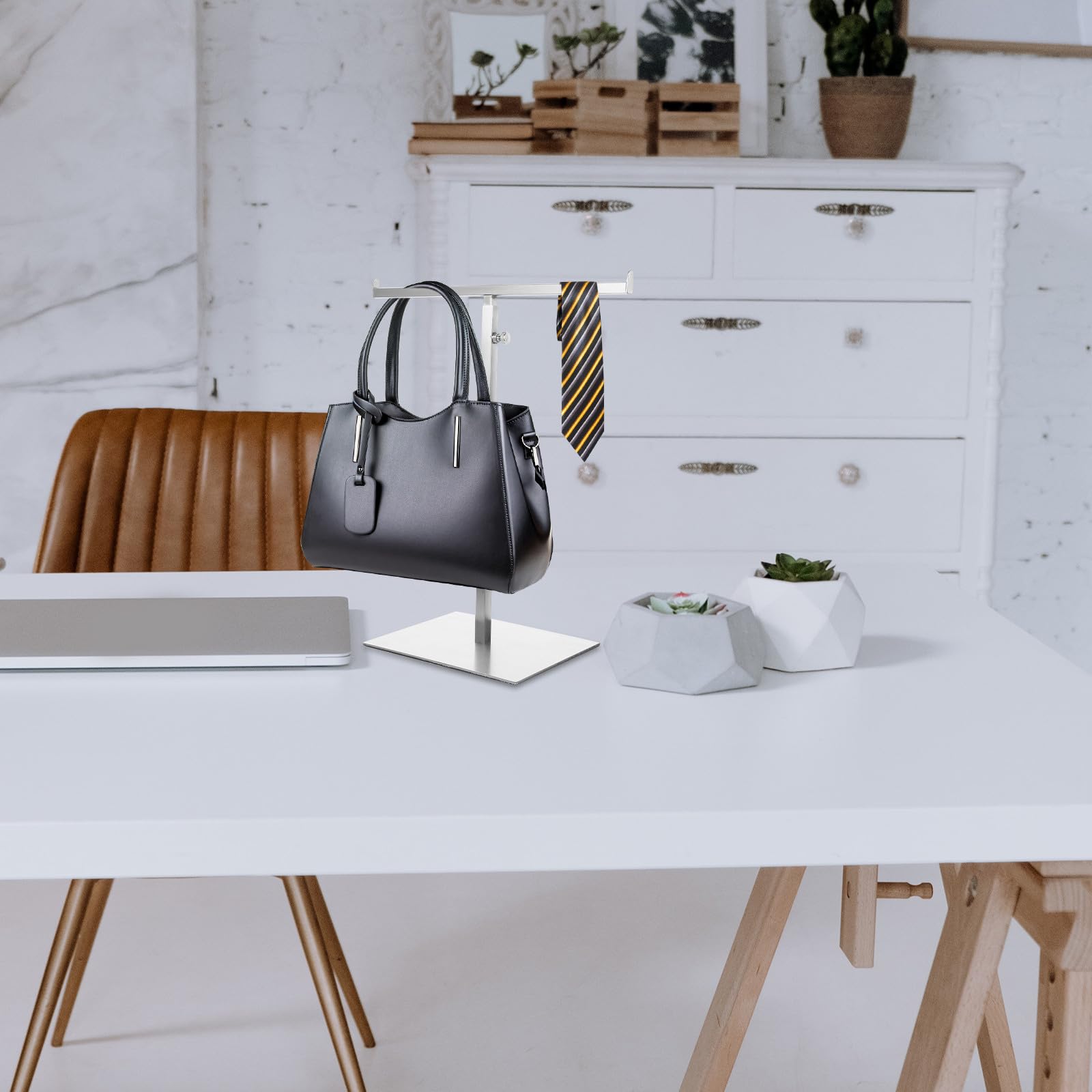 Healvian Expositor Cm Inoxidable de Acero Bolsos Diseño a Ajustable de Altura Regulable de 35 60 Resistente y Multifuncional y en para Uso Hogar y Centro Comercial