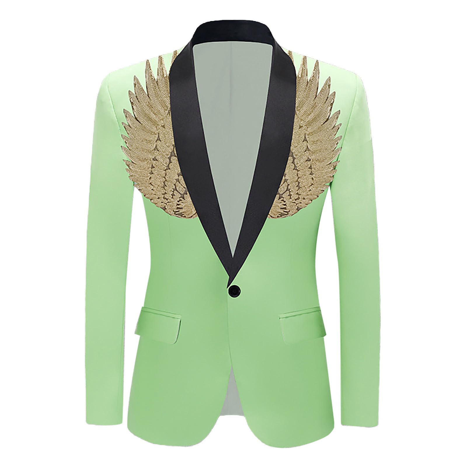 Generisch Giacca da uomo con paillette, con brillantini, per feste, balli di fine anno, blazer da uomo, casual, sportivo, per matrimonio, business, abito da uomo
