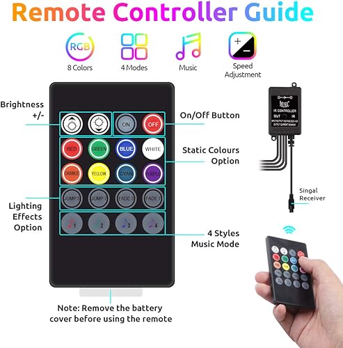 Miniatura 3 de Luces LED para interior de coche, tiras decorativas, atmósfera, ambiente, kits de iluminación