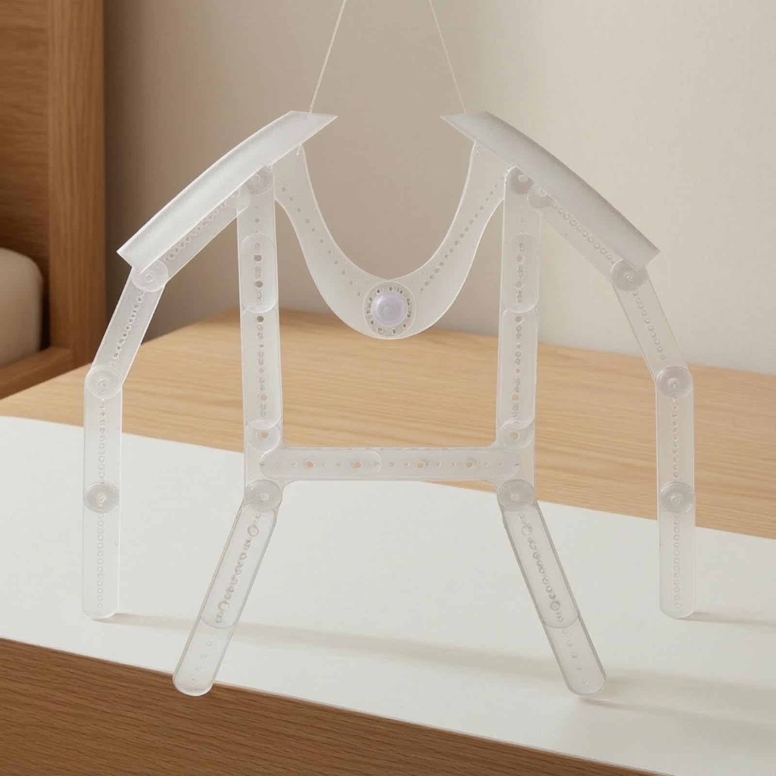 Acryl Kleiderbügel Präsentationsständer, Modern Minimalistisch, Unsichtbarer Kleiderbügel Für Damenbekleidung Mit Universellem Ärmelhalter, Umwandelbar In Hosenbügel