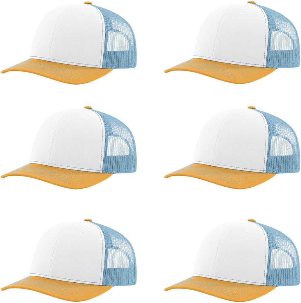 Richardson 112 Classic Six-Panel Adjustable Snapback Trucker Cap | Bulk Packs Available