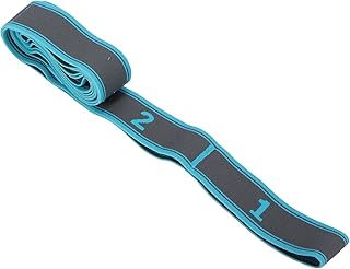 Luqeeg Yoga Strap, Multi-Loop Stretching Strap, Elastic Yoga Stretch Strap, Pilates, Exercise, Dance and Gymnastics, Stretch Band Belt for for Women & Men Stretching(Blue Grey)