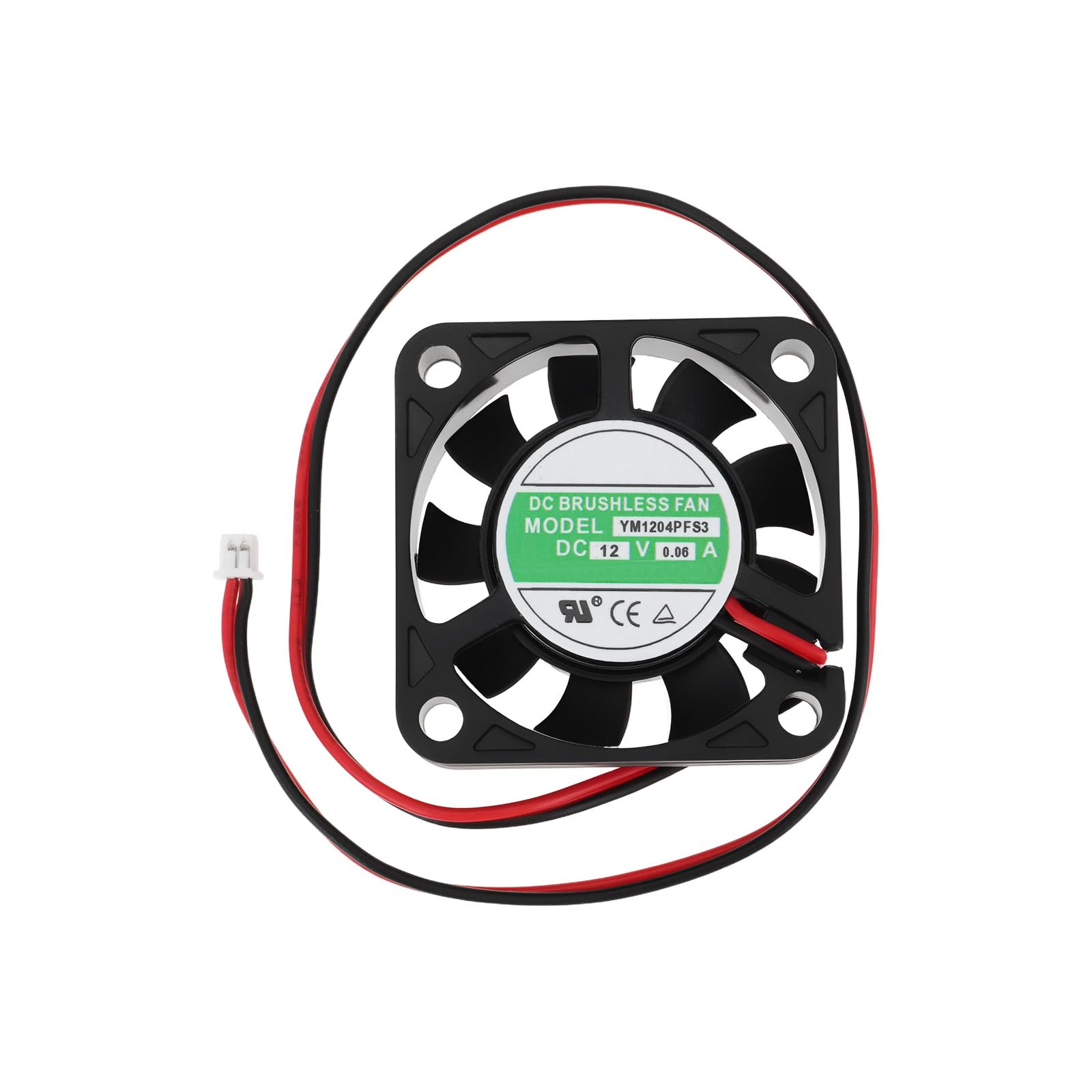 YINETTECH 2 Pin Silent Cooling Fan YM1204PFS3 12V 0.06A 40x40x10mm for Computer Case and Small Electronics