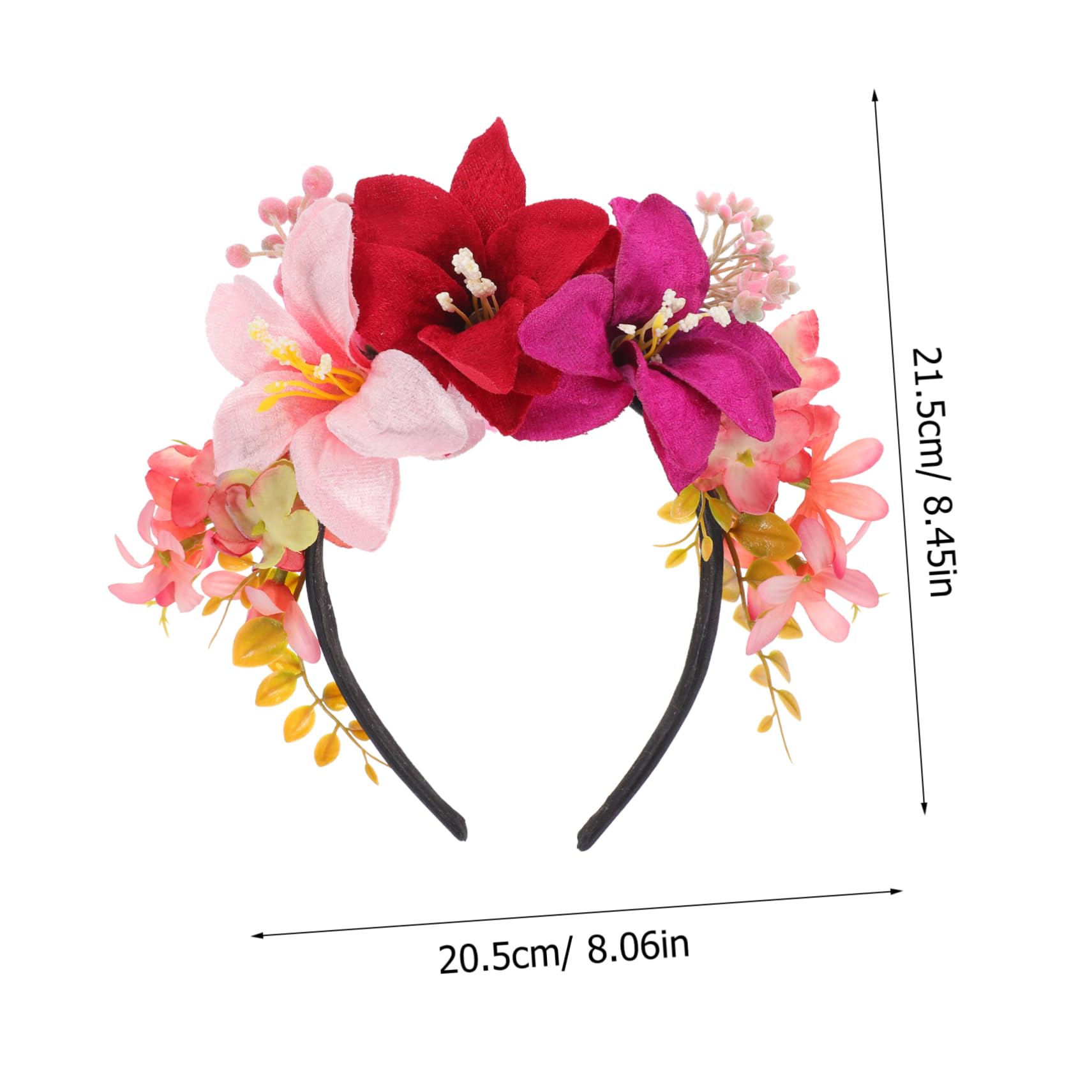 Healeved 4pezzi Cerchietto Floreale Elegante Per Cerimonia e Occasioni Speciali Accessorio Per Con Fiori Di Giglio Per e Matrimoni