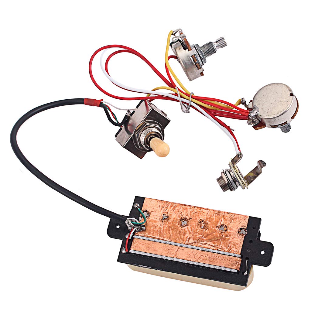 Prewired Dual Rail Humbucker Single Coil Pickup for Cigar Box Guitar