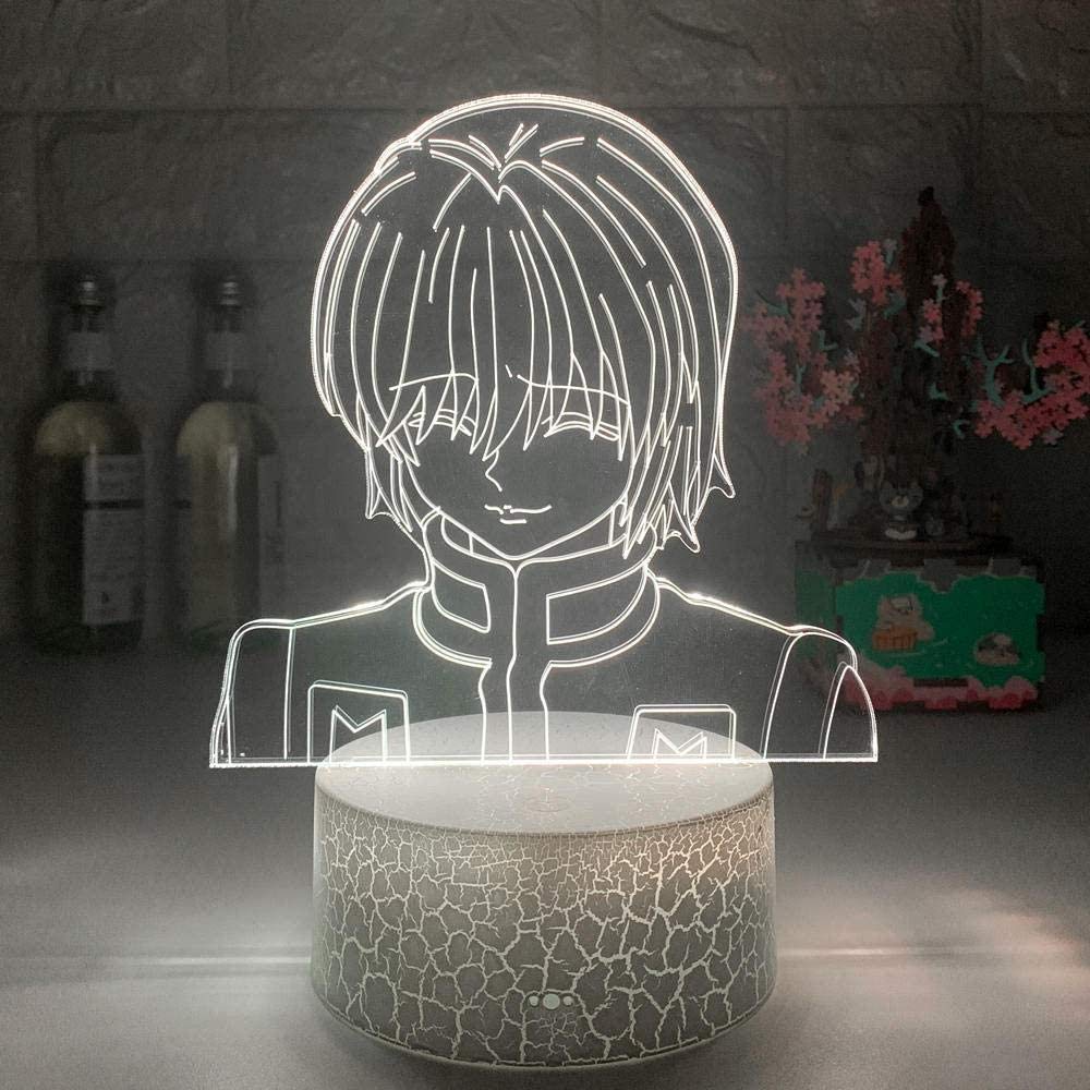 3D Night Light Illusion LED Lamps Decor lamp for Kids Anime Kurapika Figure Acrylic Night Light Anime Gift Hunter X Hunter Lamp for Kid Bedroom Decor Lighting Childrens Room