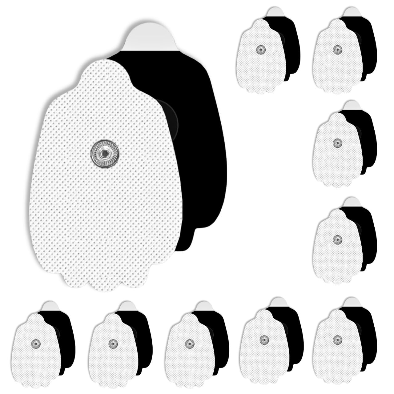 Santamedical 20-Pack TENS Unit Replacement Pads, Tens Unit Pads with Long-Lasting Snap Electrodes, Latex-Free TENS Unit Electrode Pads Set Compatible with TENS EMS Devices