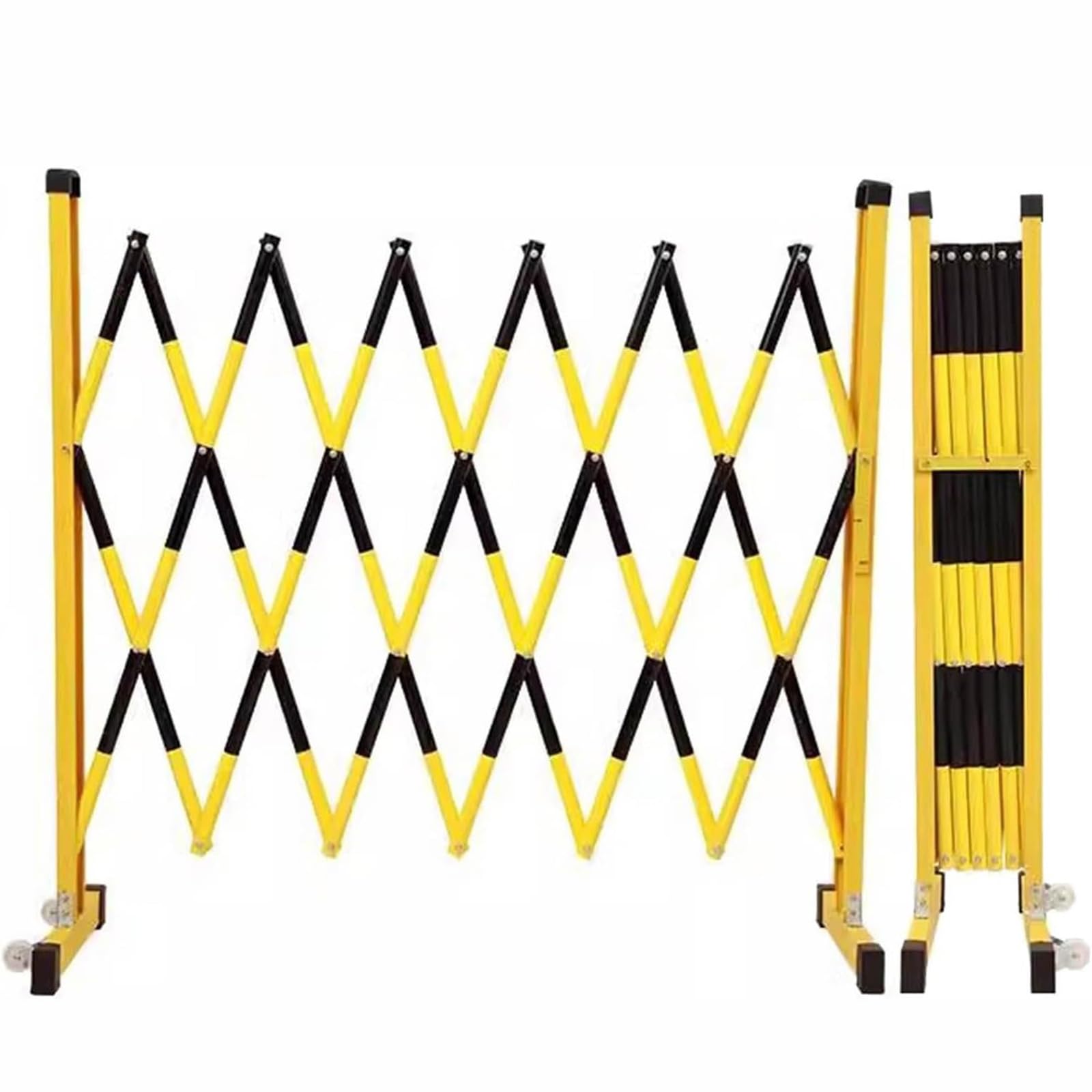 WDSOPK Retractable Parking Barrier with Wheels for Industrial Safety Expandable Metal Security Gate with Telescopic Design（8m）