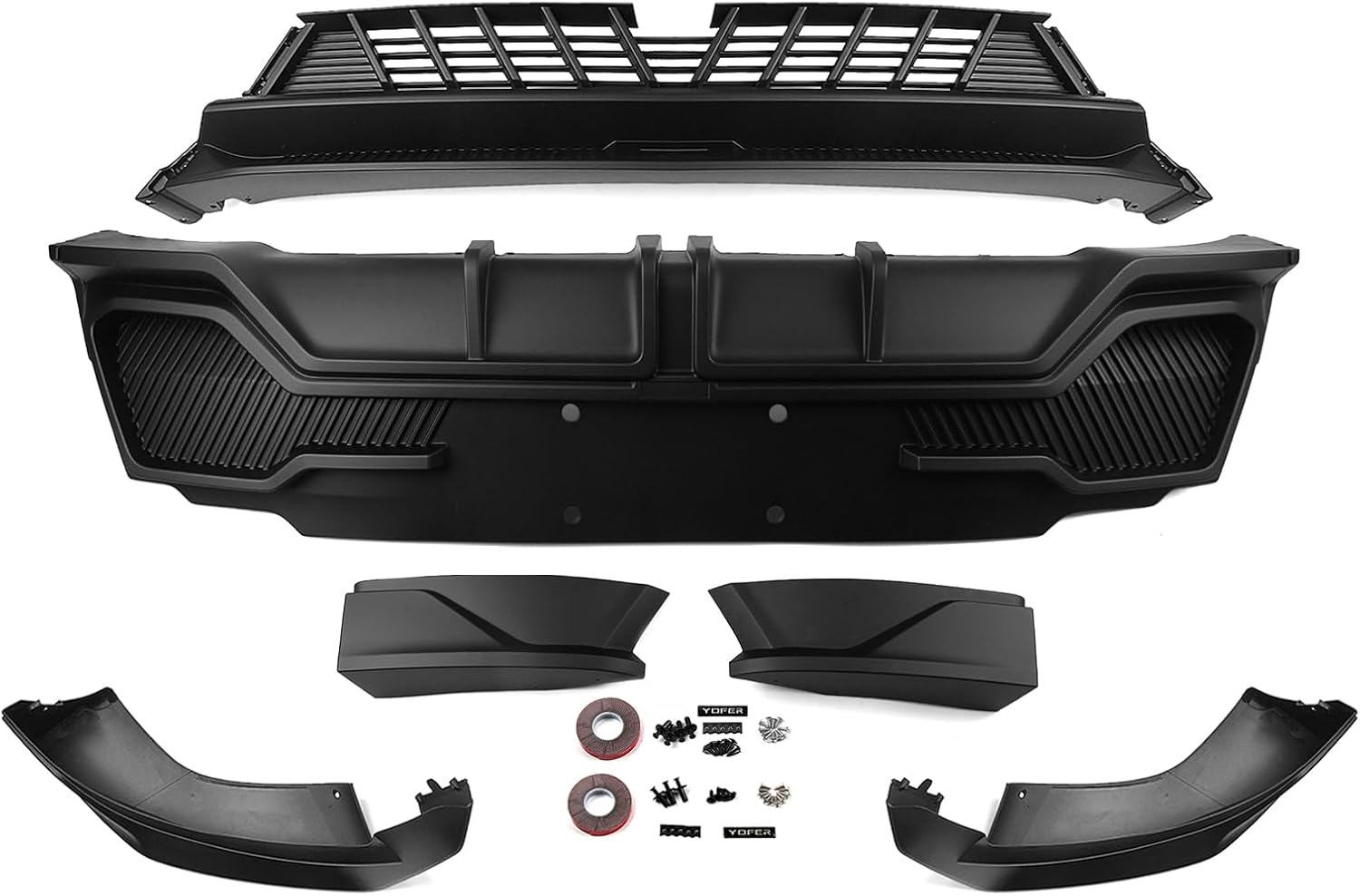 Yofer Front Bumper Spoiler Lip Rear Diffuser Kit Cover for Tesla Model Y 2025-2026