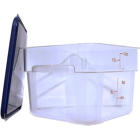 Lallisa 4 Recipientes De Almacenamiento De Alimentos Con Básculas De 4 Cuartos Y 8 Cuartos De Galon Cuadrados Con Tapas Y Asas Recipientes