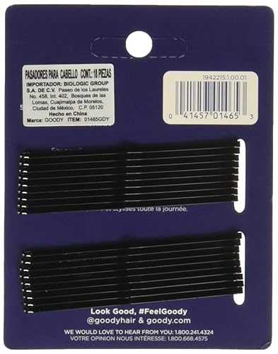 Miniatura 2 de Invisibles para el cabello Goody Styling Essentials, de 2 pulgadas, 60 unidades, Negro