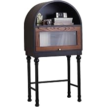 Accent Storage Cabinets with Open Shelf, Farmhouse Console Table,Solid Wood Sofa Table,2-Tier Entryway Accent Table for Entryway, Foyer, Hallway, Living Room