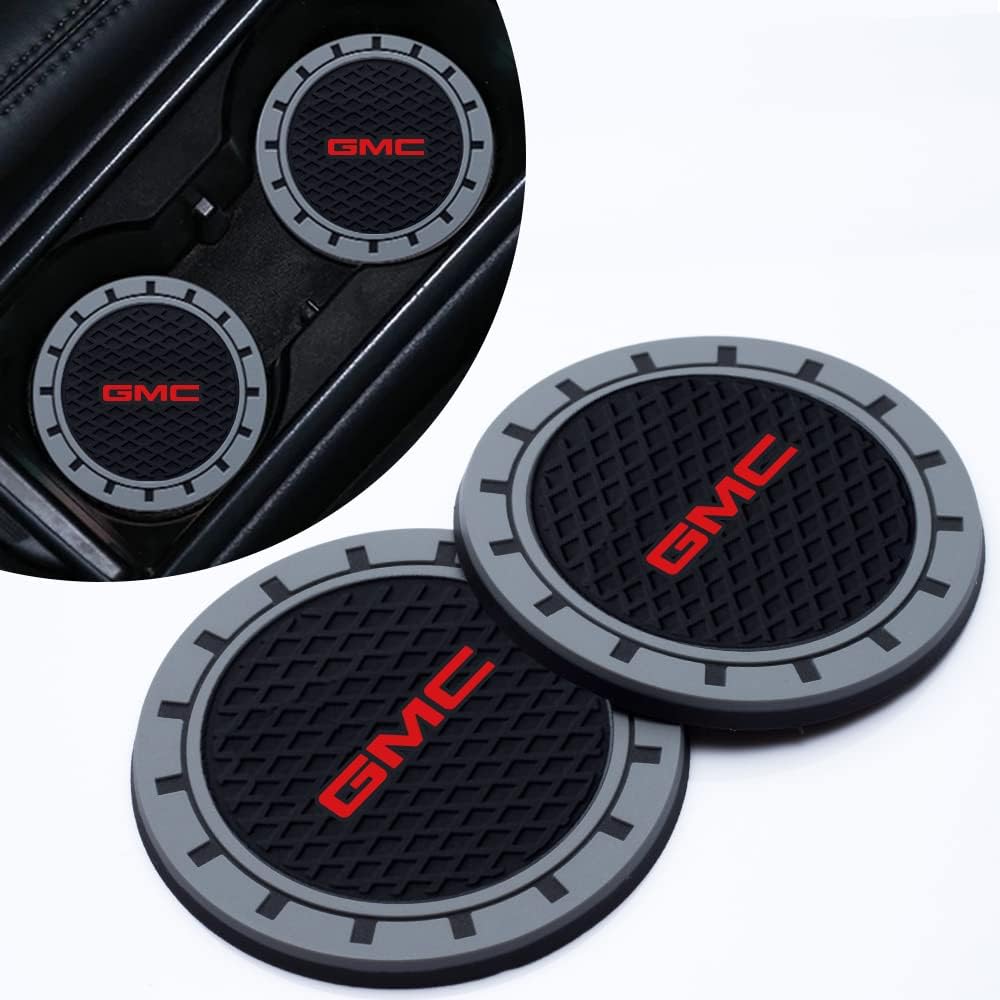 for GMC Car Cup Coaster, 2PCS Cup Holder Insert Coaster for GMC Sierra
