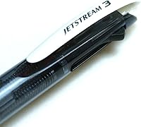 Vista 5 de Uni Bolígrafo Jetstream 3 Color Rojo, Tinta Azul 0.028 in, Negro (SXE340007.24)