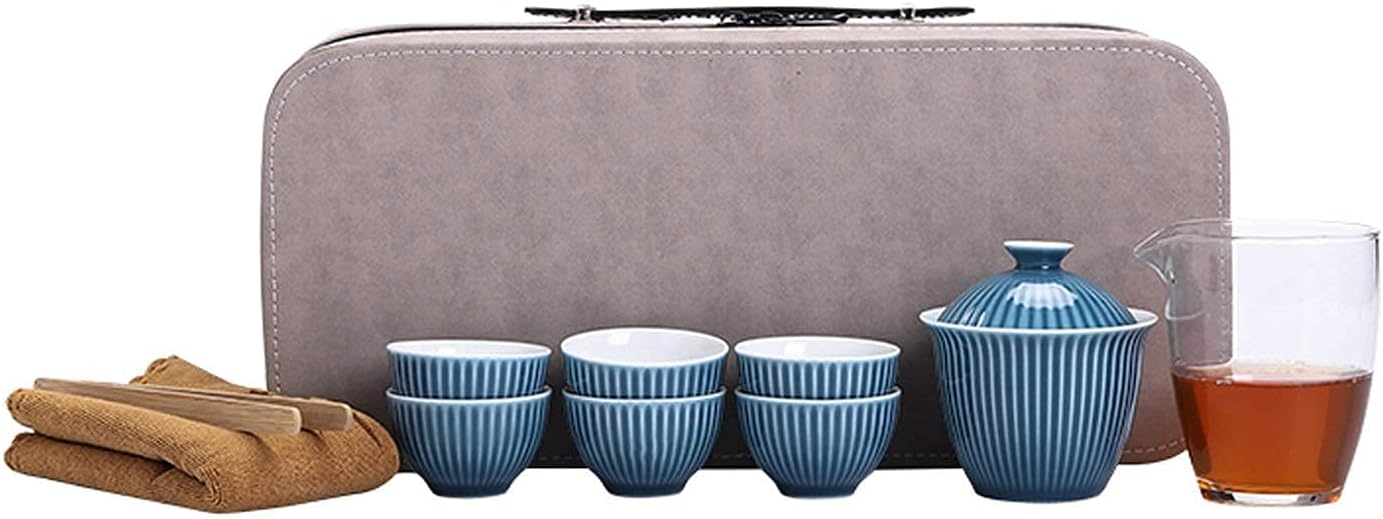 Amazon.com: Portable Travel Tea Set Classic Ceramic Kungfu Tea Sets ...
