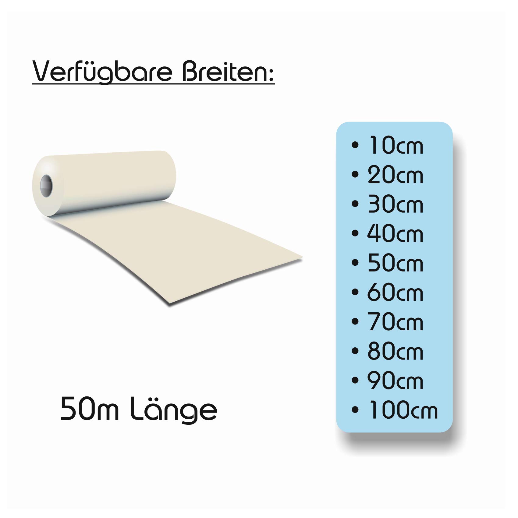 Finest Folia 50 Meter Gronal Ultratape HT Rapid High Track Übertragungsfolie Applicaton Tape Transferfolie Übertragungspapier (Papier Rapid HT, 60cm breite)