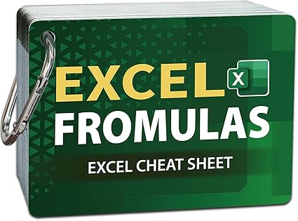 Amazon.com: Excel Formulas Flash Cards, Excel Cheat Sheet Through The ...