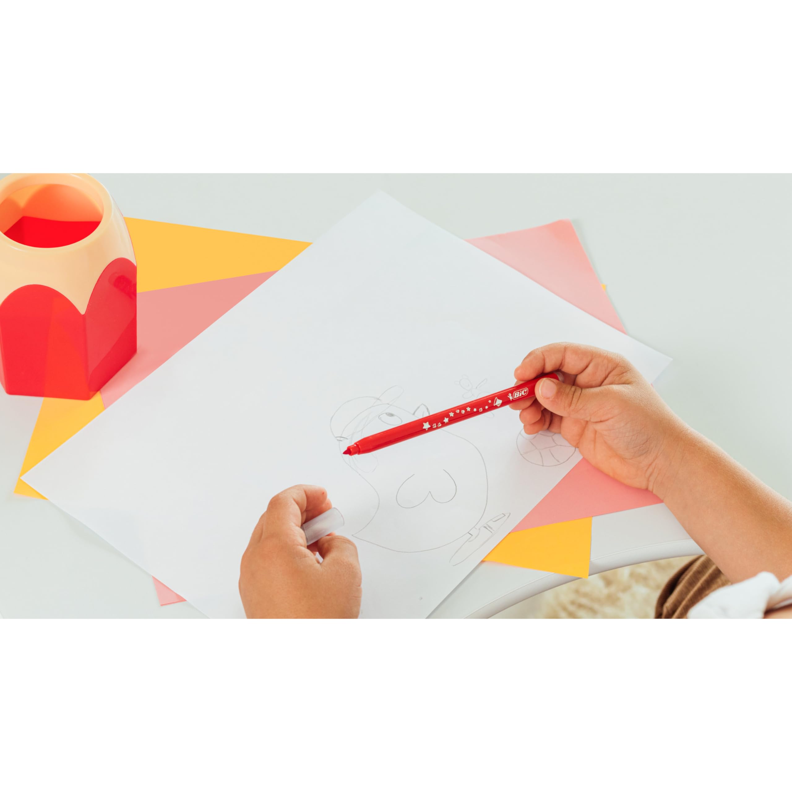 Promo 18 Feutres Kids Couleur Pointe Moyenne Bic chez Bi1