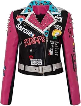 国内で当店のみ PINKSPINK - glitter punk leather jacket the-gazette-3000-stud-party-