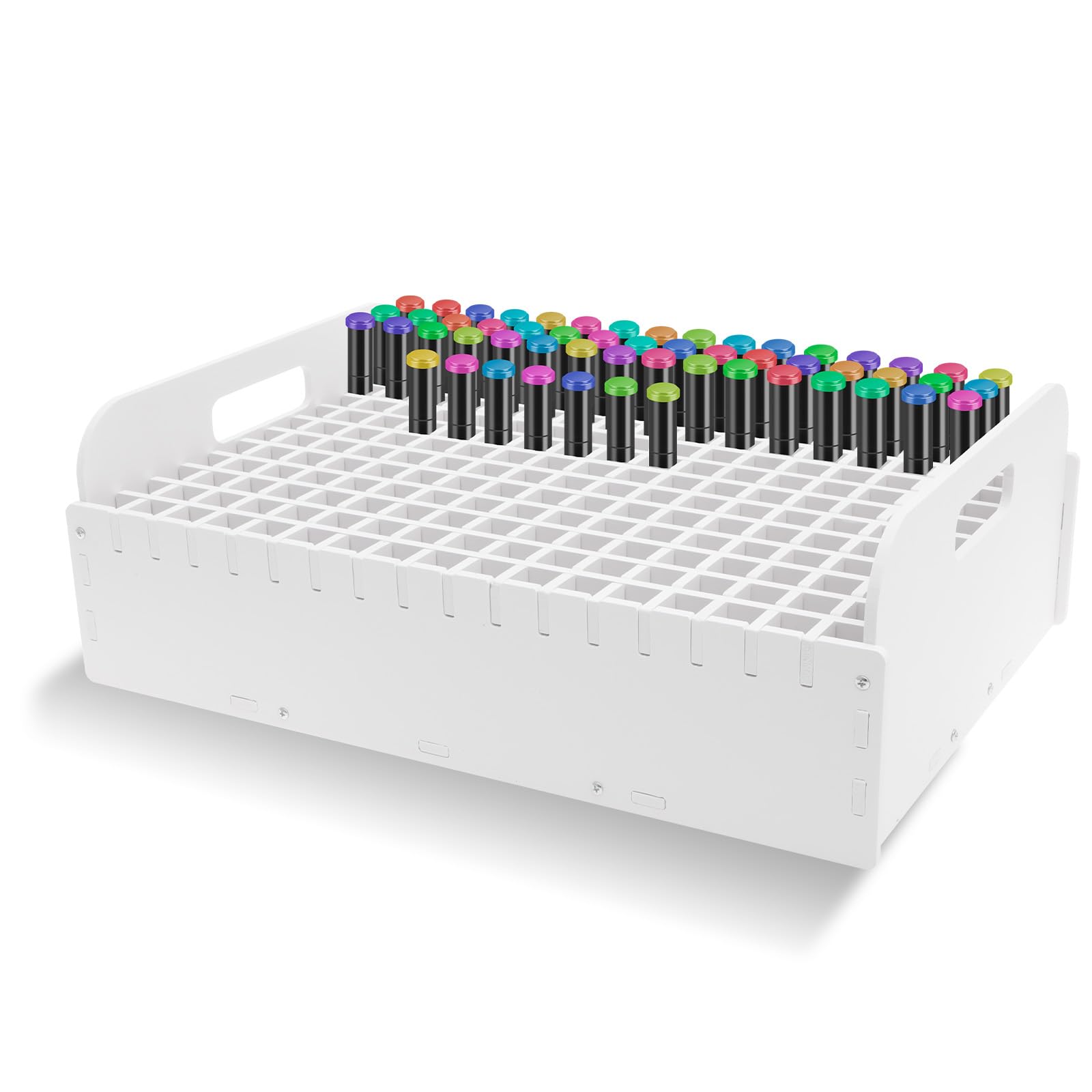 Guijzsltrg Art Marker Storage Rack For 204 Markers Large Capacity Universal Desktop Art Marker Watercolour Pens Paintbrushes Pencils Holder Storage Case For Home Classroom Office