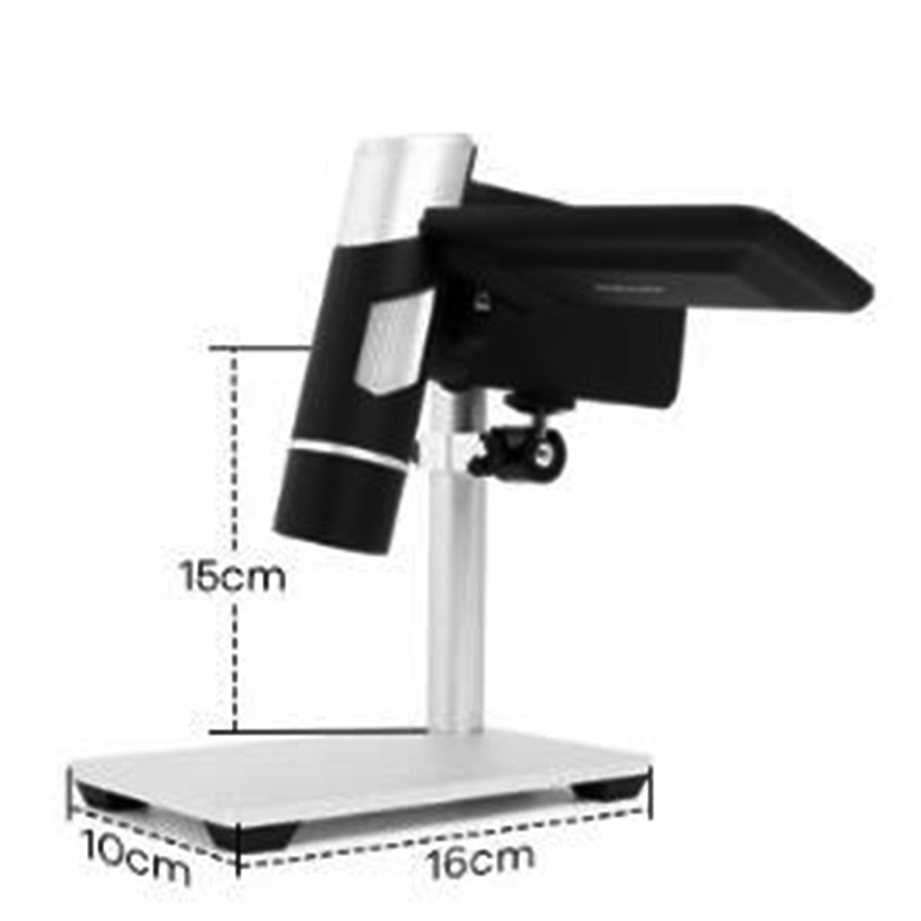 Microscopio Digital de Mano, microscopio de Bolsillo portátil con Pantalla de 4 Pulgadas para niños y Adultos, microscopio de Video electrónico Negro, microscopio de Moneda USB