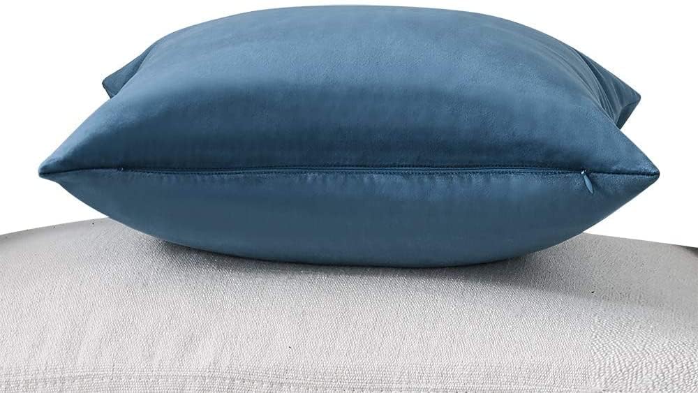 Sungeek Set van 4 decoratieve kussenhoezen effen zachte