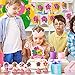 Barney Barny and Friends Party Decoraions,Barney Party Supplies, Barney and Friends Theme Birthday Party Decorations for Kids Adults with Happy Birthday Banner Cake Topper Cupcake Toppers Balloons