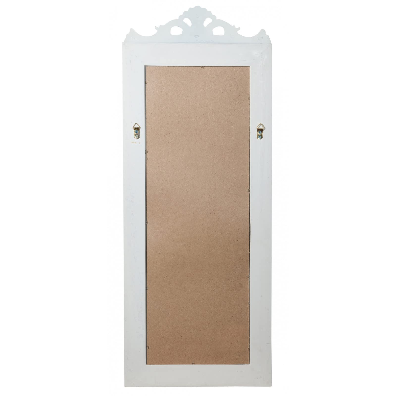 Biscottini Lustro do sypialni 91 x 34 x 5 cm Wyprodukowane we Włoszech | antyczne białe lustro shabby | Lustro łazienkowe ścienne | Lustro ścienne