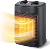 Aquecedor de espaço, aquecedores elétricos de 1500 W para ambientes internos portáteis com termostato, aquecedor pequeno de cerâmica de aquecimento rápido PTC com modos de aquecimento e ventilador