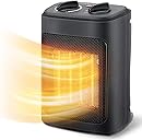 Space Heater, 1500W Electric Heaters Indoor Portable with Thermostat, PTC Fast Heating Ceramic Room Small Heater with Heating and Fan Modes for Bedroom, Office and Indoor Use